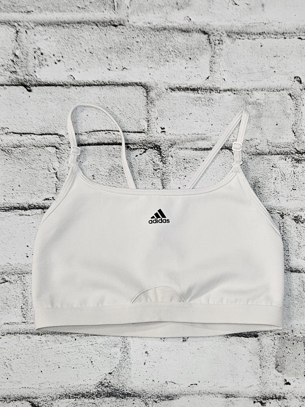 adidas White Sports Bra size small